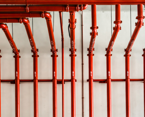 Fire Suppression System Pipes without Blockages