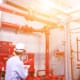 fire protection services employee working