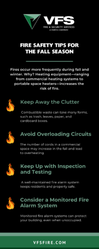 Infographic about fire safety tips