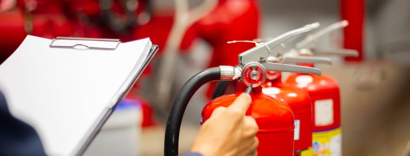 Engineer checking Industrial fire control system,Fire Alarm controller, Fire notifier, Anti fire.System ready In the event of a fire.