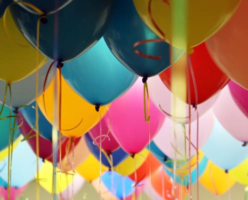 Colorful festive background for birthday celebration, corporate party