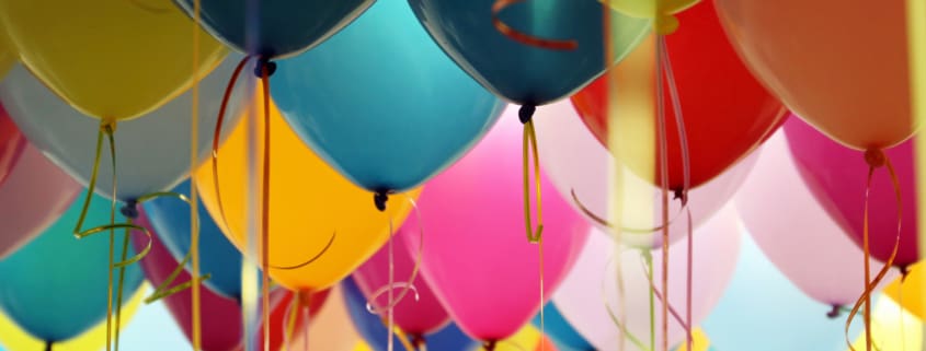 Colorful festive background for birthday celebration, corporate party