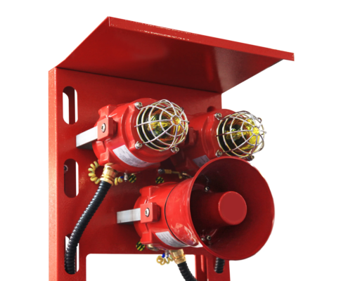 Commercial building fire safety monitoring system