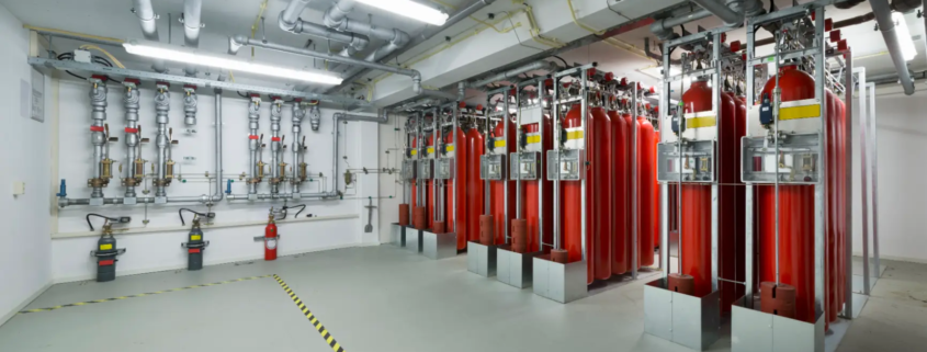 Clean agent fire suppression data center