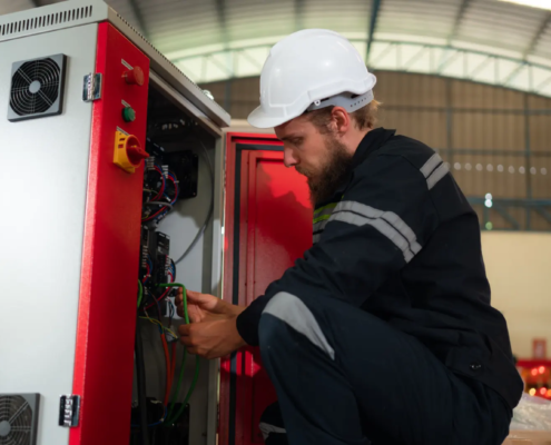 fire alarm control panel technician commercial building